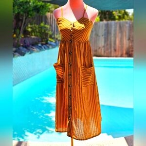 Summer Button front smocked Dress